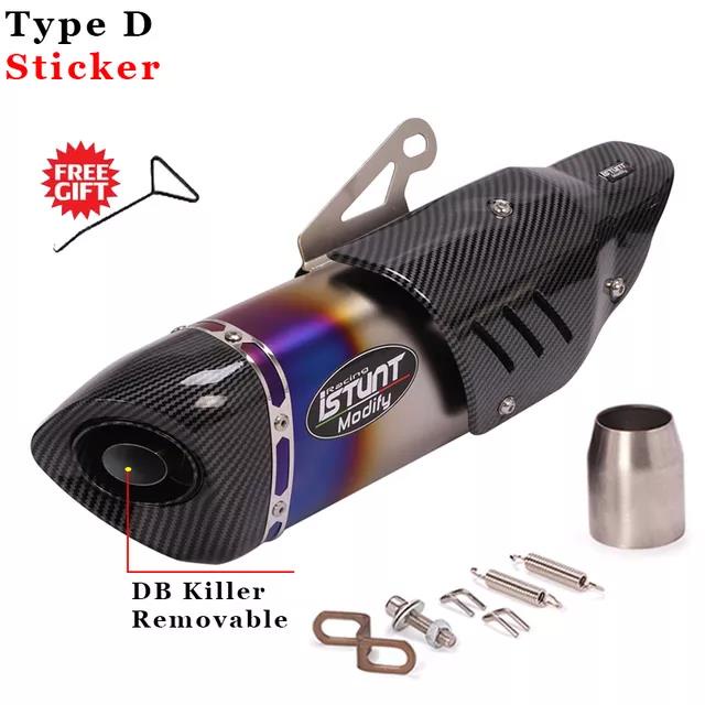 istunt Universal 51mm Escape Moto Exhaust Motorcycle Muffler Motocross