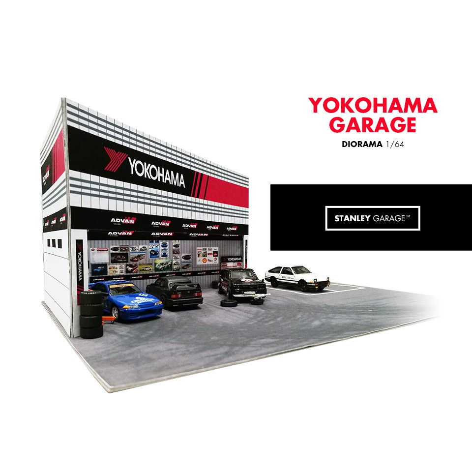 1:64 GARAGE DIORAMA W/(YOKOHAMA , NISMO)-