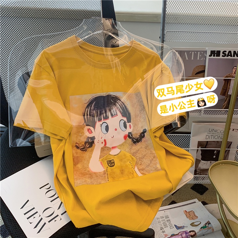 100% Cotton New Korean T-Shirt Fashion Spot Women Summer Short Sleeve T ...