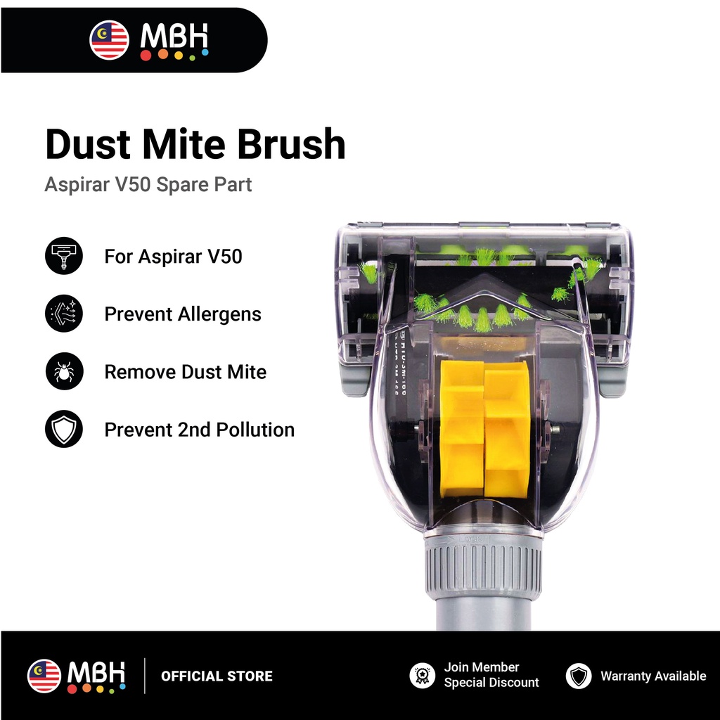 MBH Aspirar V50 Handheld Vacuum 32mm Dust Mite Brush Attachment