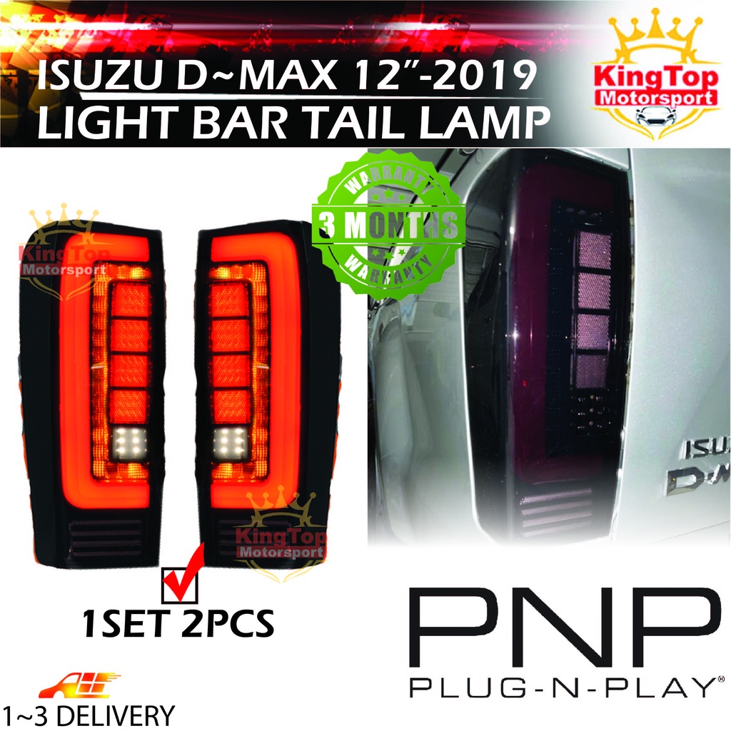 InkRaz Coche Faro Trasero Para Isuzu D-max Dmax Pickup Car 2012 2013 2014 2015 2016 Luces De Freno Traseras - Lámpara Trasera Par De Luces