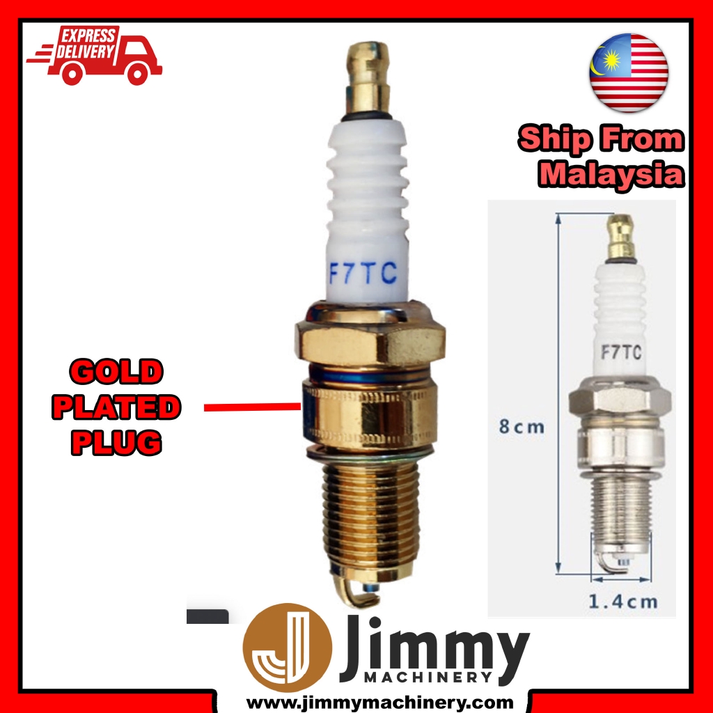 Honda Gx160 Plug Heavy Duty Gold Plated F7TC Spark Plug 4 Stroke Engine 168 Shopee Malaysia