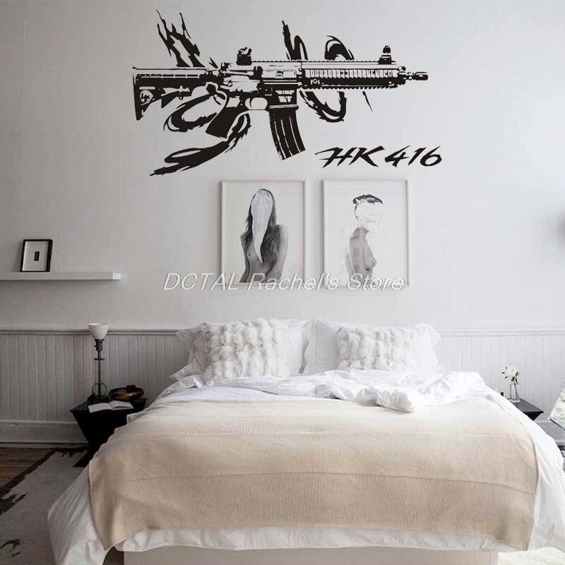 HK416 Wall Sticker Heckler & Koch Assault Rifle Decal German Army Vinyl ...