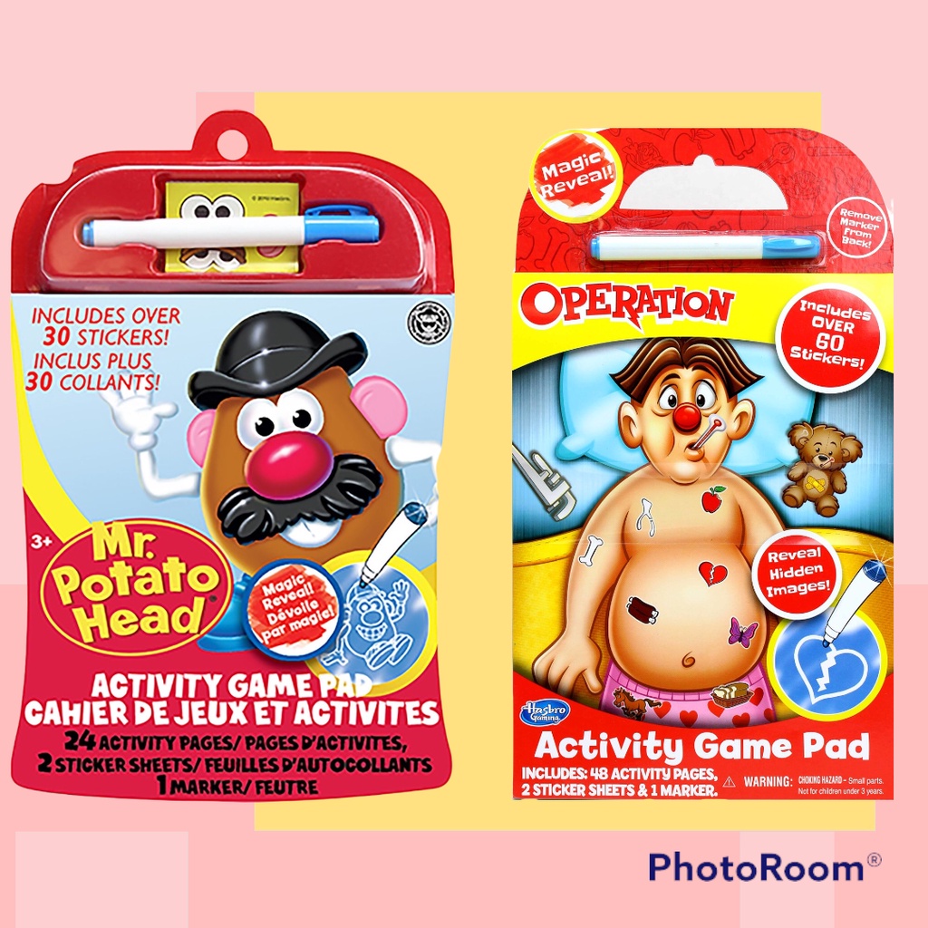 Magic reveal Sticker Book Mr potato / Operation Book Sticker ori Kids ...