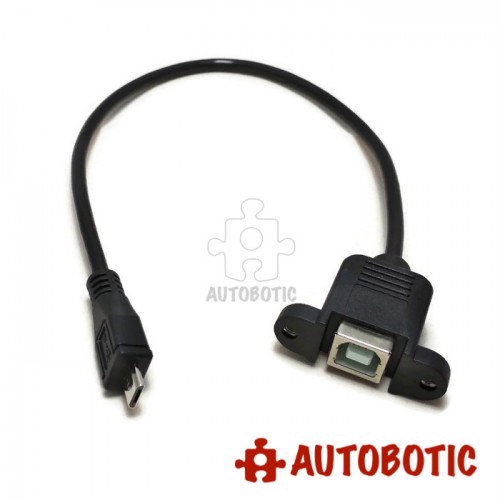 USB Extension Cable - Type Micro B Male To Type B Female (Panel Mount ...