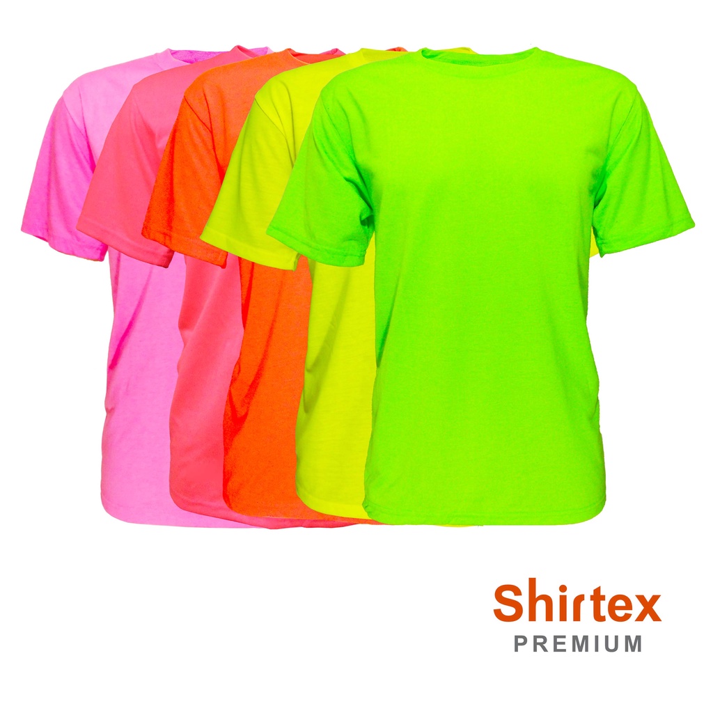 Neon Color TShirts Casual Wear SHIRTEX PREMIUM RED LABEL 155GSM Shopee Malaysia