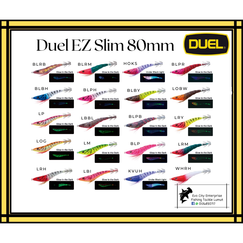 Leurre Pour Calamar Yo Zuri EZ Slim Cloth 80mm – 4g – Coloris A1626-LOBW – Pêche Mer