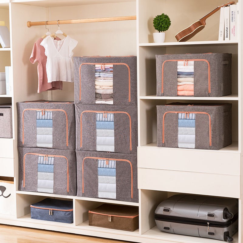 Ready Stock Kotak Lipat Kain Large Cloth Storage Foldable Oxford 72L ...
