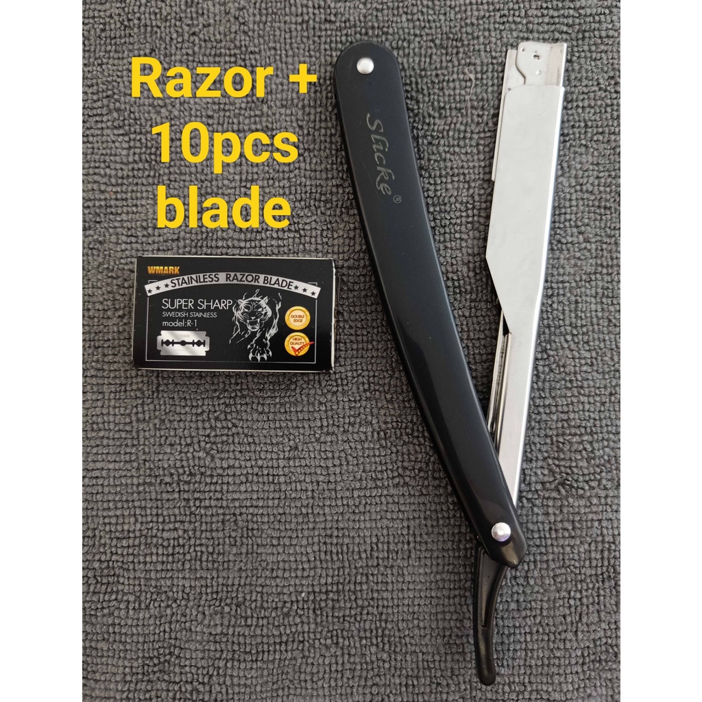 Razor (tolak) With Plastic Handle( blade 10pcs) | Shopee Malaysia