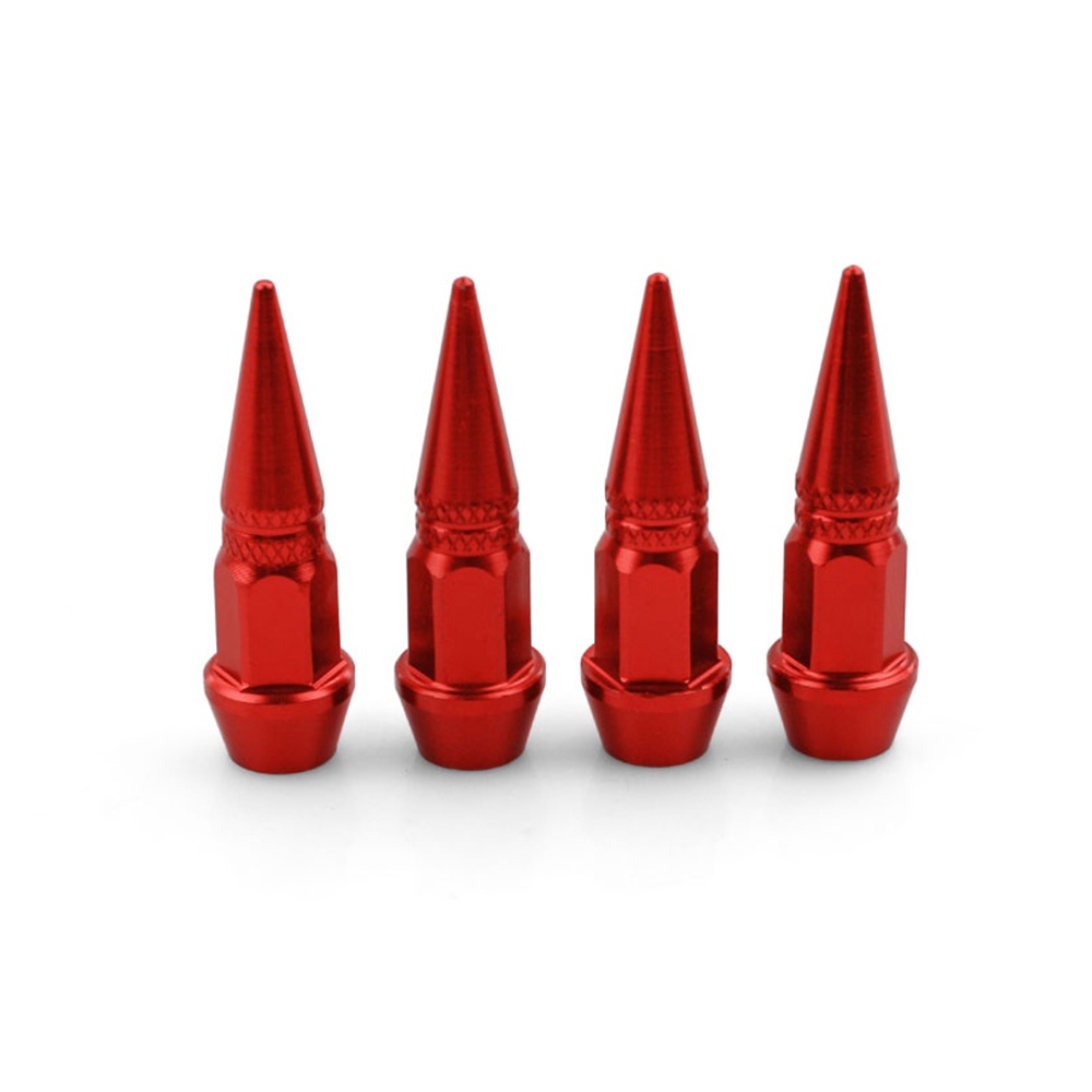 thumbnail image 2 of PM Performotor Spiked Tire Valve Stem Caps – 45mm, Silver Aluminum, 4 Pack 2 of 4