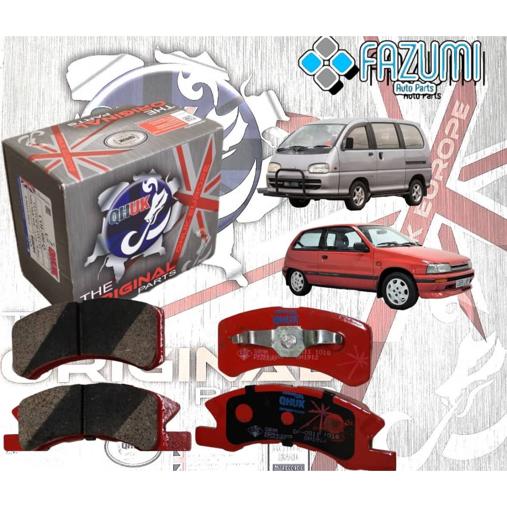 Perodua Rusa Van/ Daihatsu Aura Front(depan) Brake Pad 1 Set | Shopee ...
