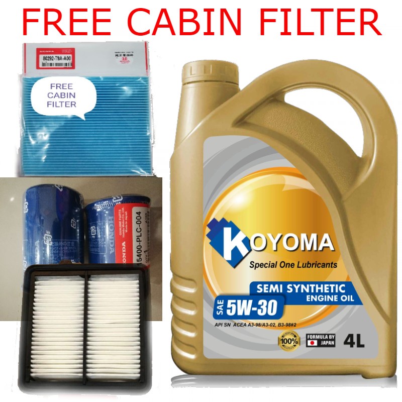 HONDA INSIGHT, JAZZ HYBRID 2011Y2013Y AIR FILTER + OIL FILTER + KOYOMA