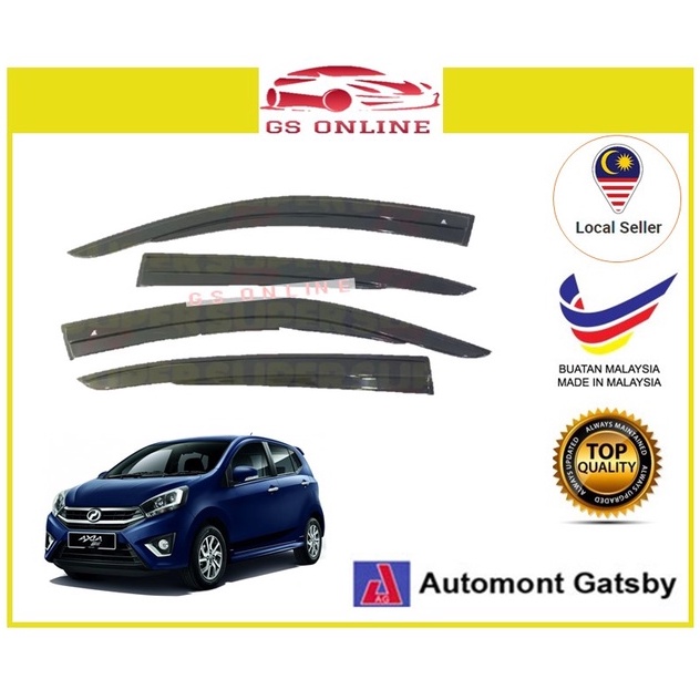 Perodua Axia New Original AG Rain Door Visor Air Press Wind Deflector ...