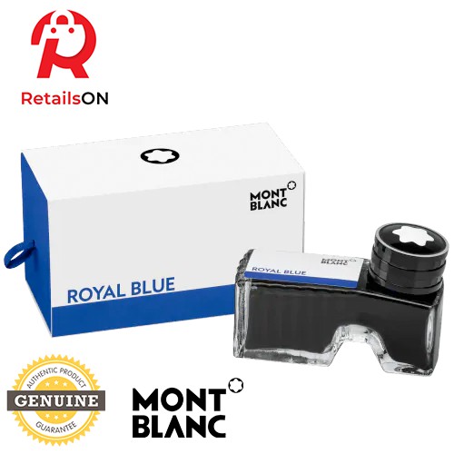 Montblanc Ink Bottle 60ml Royal Blue / Fountain Pen Ink Bottle Blue