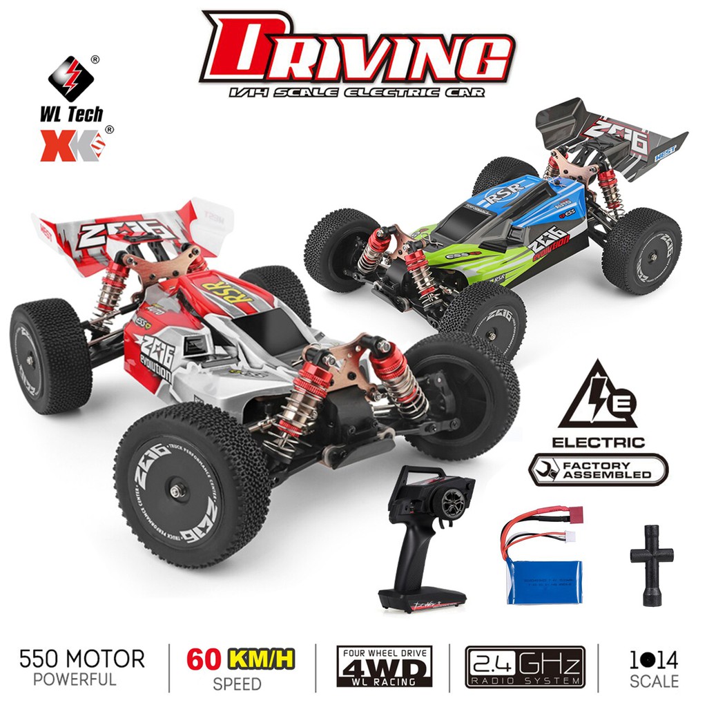 WLtoys XKS 144010 1/14 Brushless RC Buggy – 75KM/H 4WD 2.4GHz – Yellow