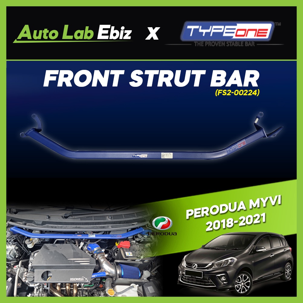 Perodua Myvi 20182021 TypeOne Safety Front Strut Bar (FL400224