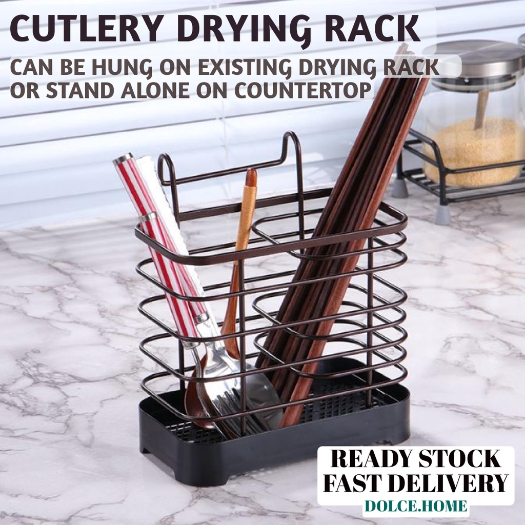 [CLEARANCE SALE] Cutlery drying rack (Hang on drying rack/ Leave rack ...