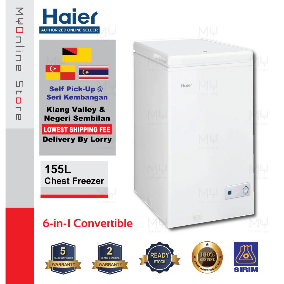 Haier-(155L) Chest Freezer 1 Door / Peti Sejuk Beku 1 Pintu Convertible ...