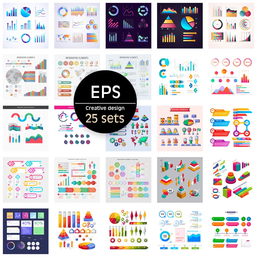 Graphic Design Template Bundle Pack / Information Data Chart / Data ...
