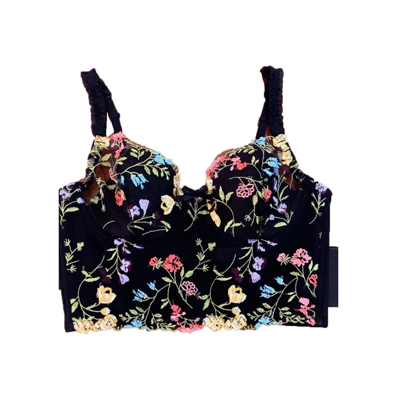 Sexy Underwear Lace Women Big Breasts Look Small Thin Style Embroidered