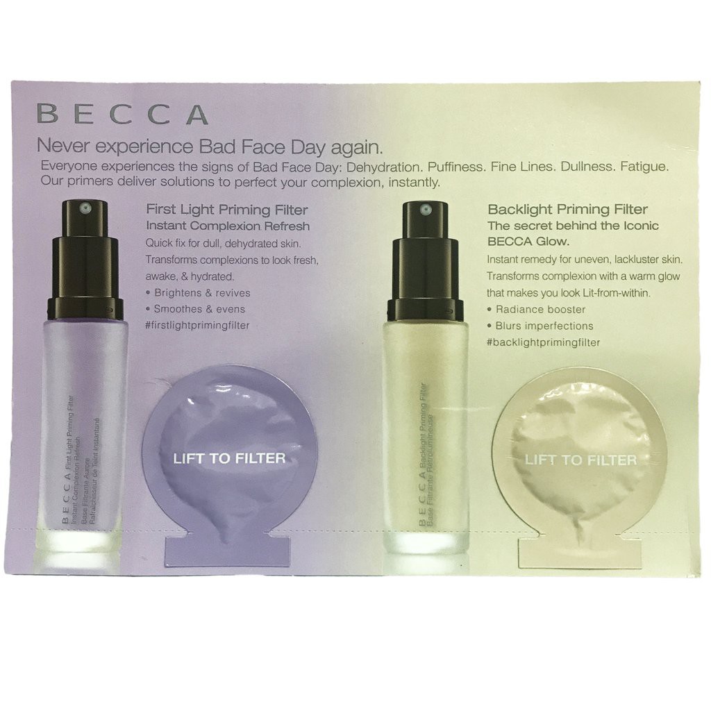 Becca First Light Priming Filter and Backlight Priming Filter Sample ...