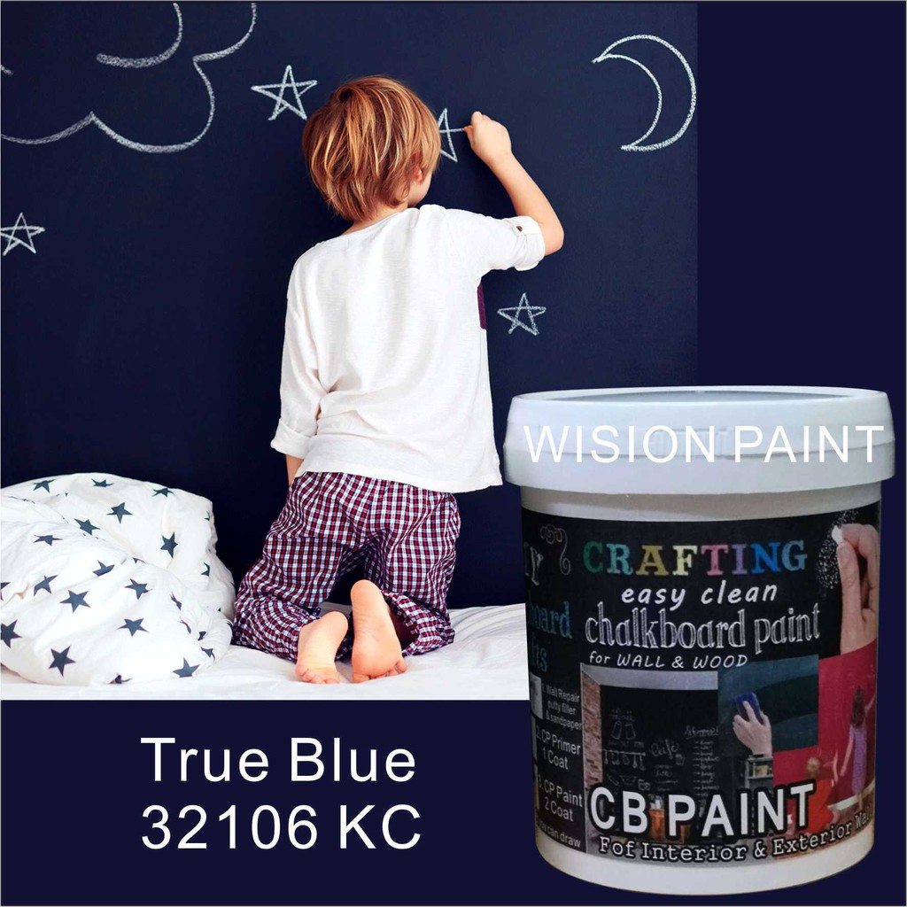 32106KC CHALKBOARD PAINT ( 1L ) CRAFTING EASY CLEAN FOR INTERIOR & EXTERIOR  WALL PAINT / PAPAN KAPUR CAT / chalk board