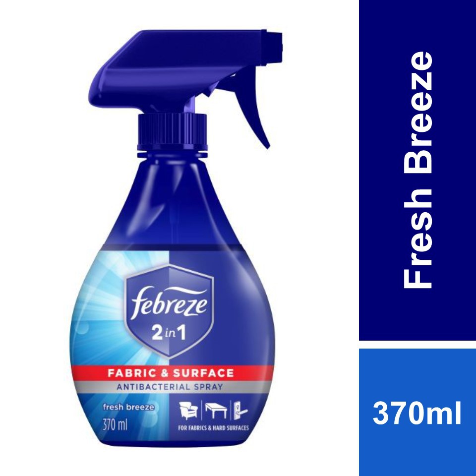 Febreze 2in1 Antibacterial Disinfectant Spray Fresh Breeze (370 ml