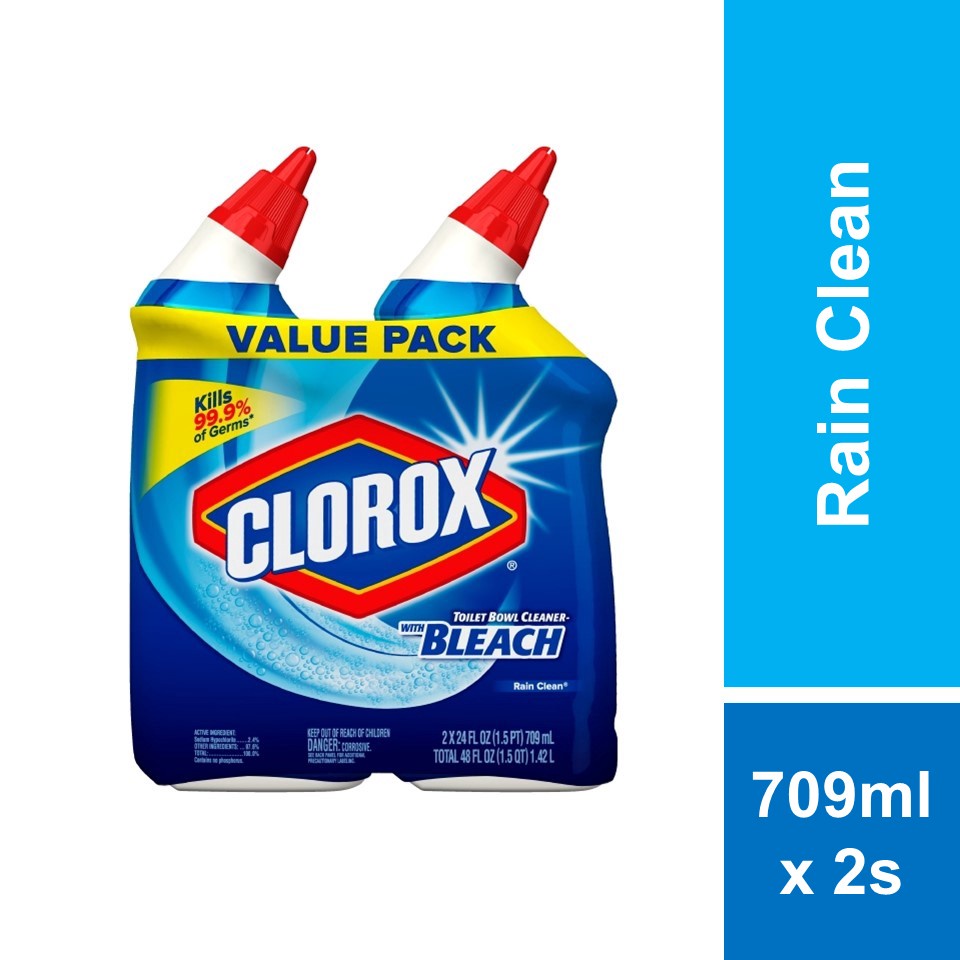 Clorox Toilet Bowl Cleaner Bleach (Rain Clean) 709Ml X 2 Shopee Malaysia