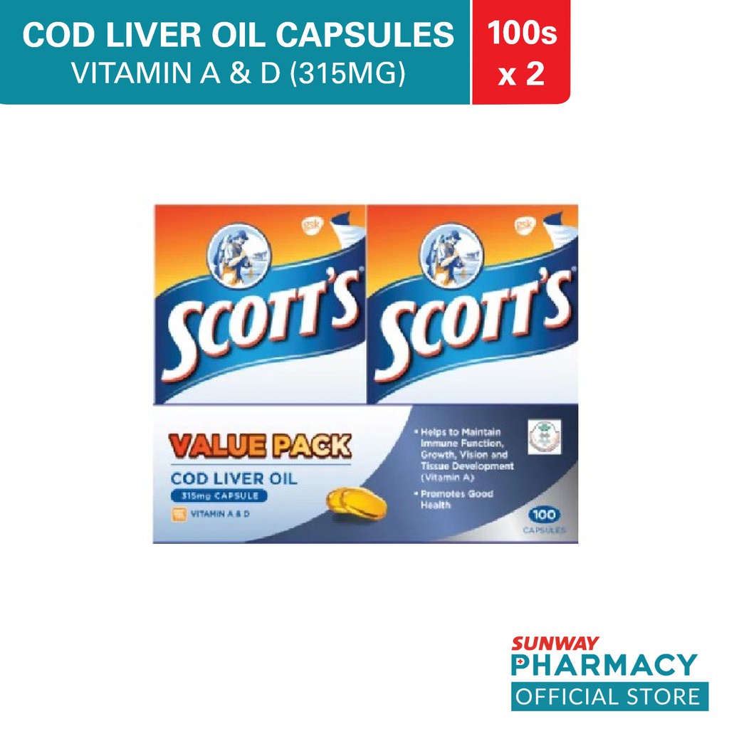 Scott's Cod Liver Oil Cap 2X100's | Shopee Malaysia