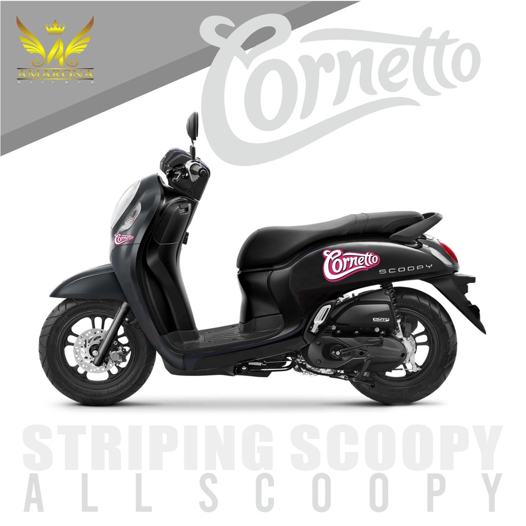 STICKER SET CORNETTO ALL SCOOPY / LOGO EMBLEM CORNETTO 03 / STRIPING ...