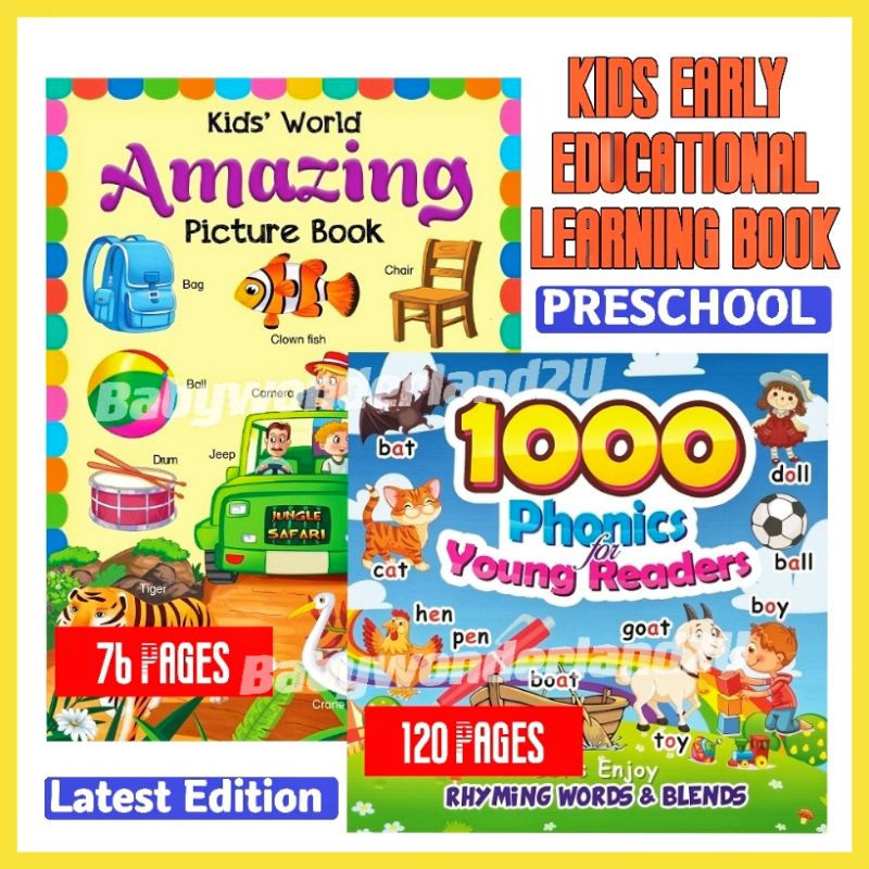 Kids Early Learning Picture Book 1000 Phonics Words For Young Reader ...