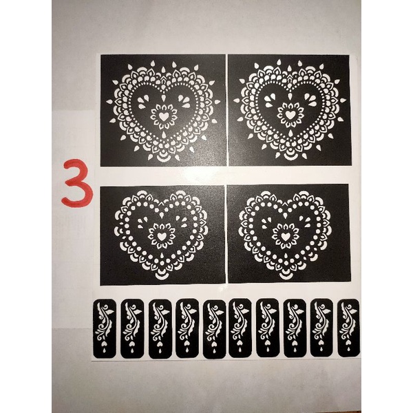 Sticker Inai atau Henna Sticker mudah pakai corak inai menarik | Shopee ...