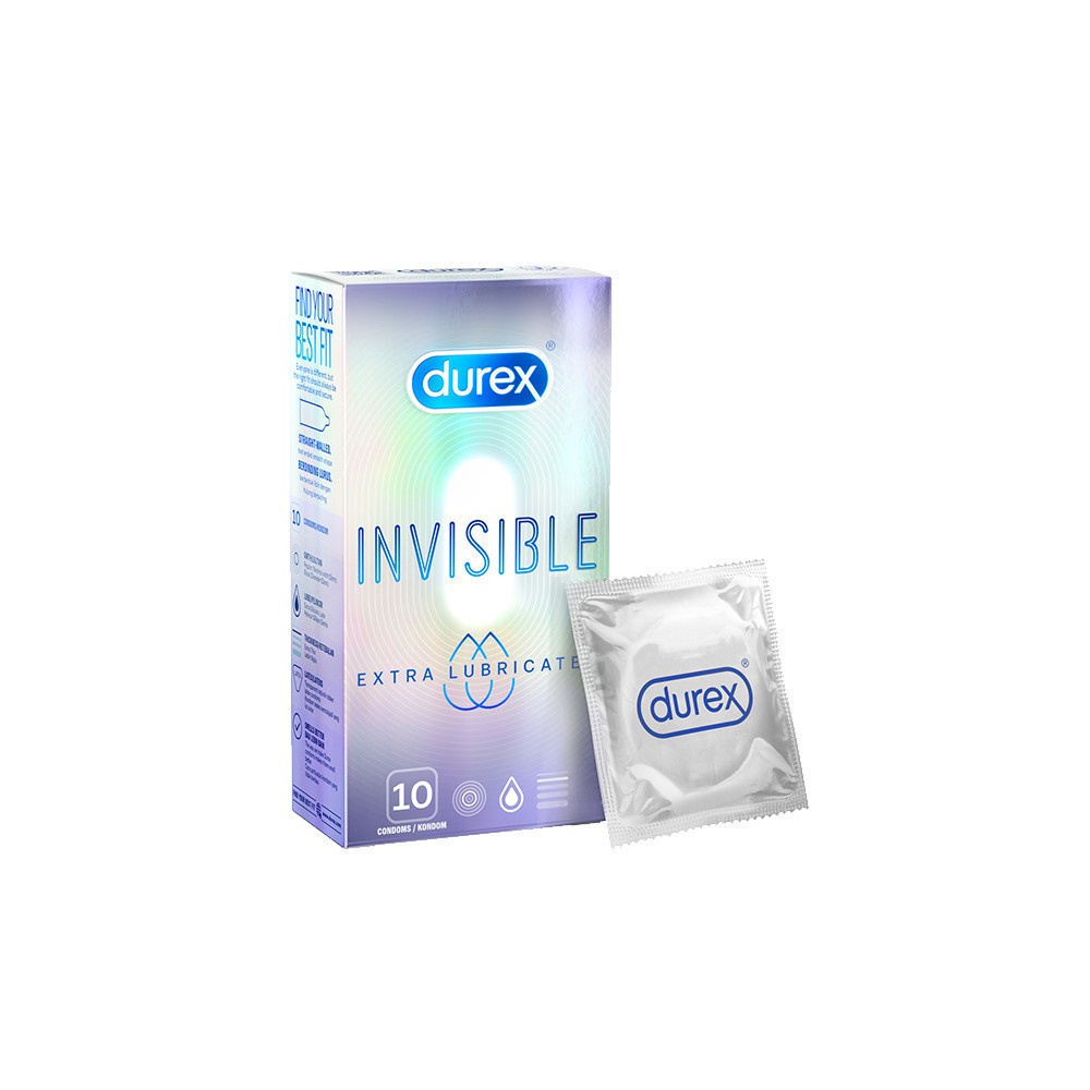 Durex Invisible Extra Lubricated 10’s | Shopee Malaysia