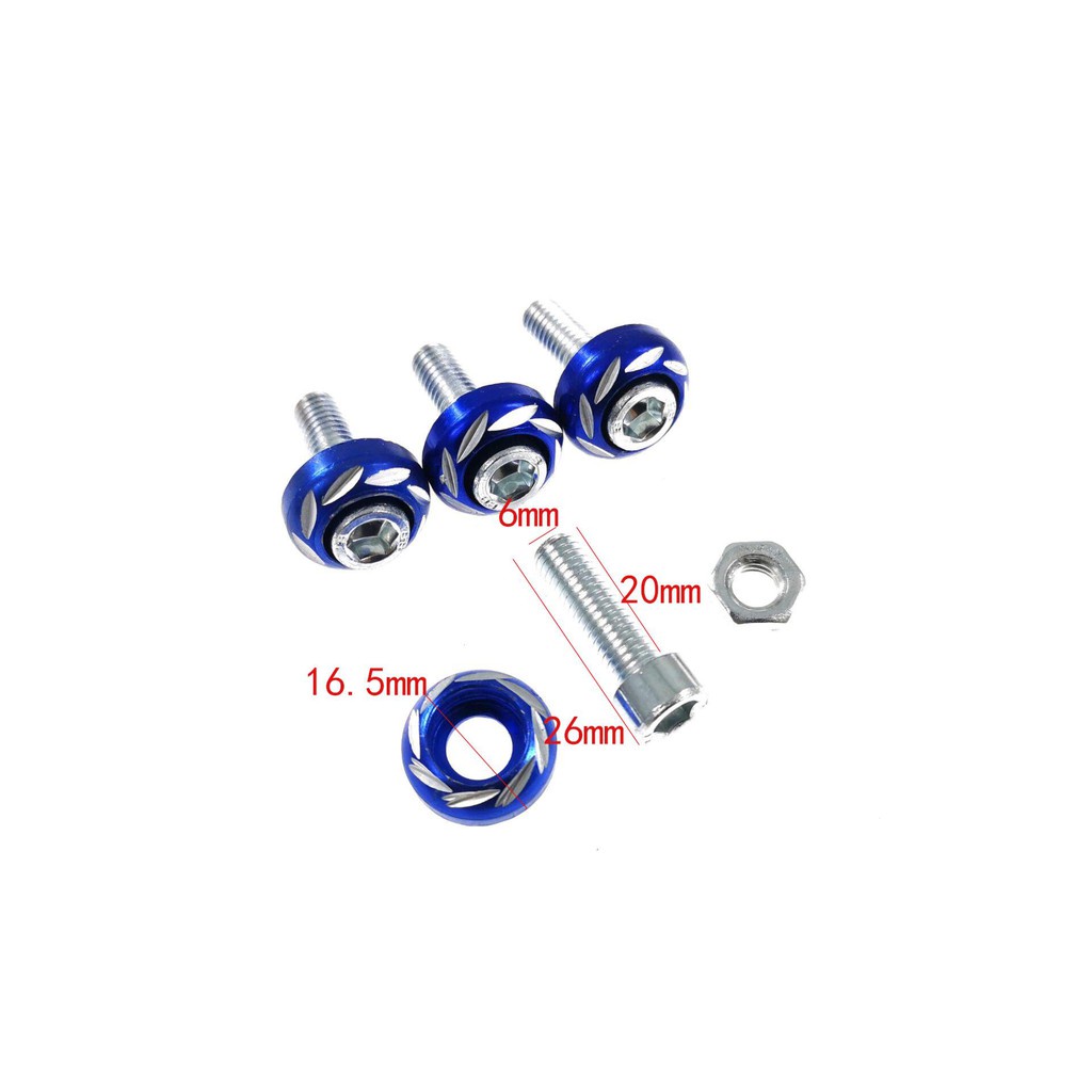 BNF 30 Pieces Motorcycle Screw Nut Bolt Cap Cover (in different size