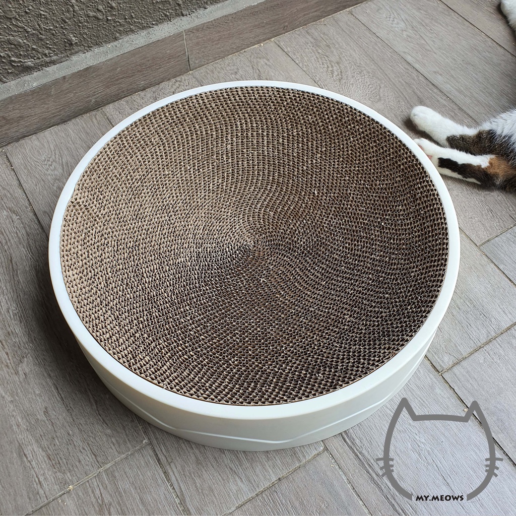 [READY STOCK] Round Cat Scratcher Bed with Replaceable Board Shopee
