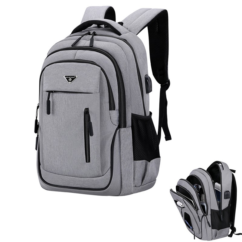 Large Capacity Men Backpack Oxford Gray High College Student School Bag for Teenage Boys Casual Shopee Malaysia