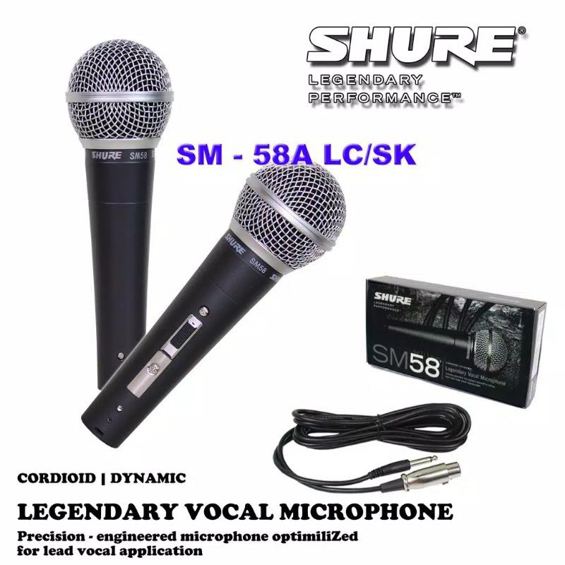 Shure sm58 Cable on/off switch microphone Wired mic shure Professional