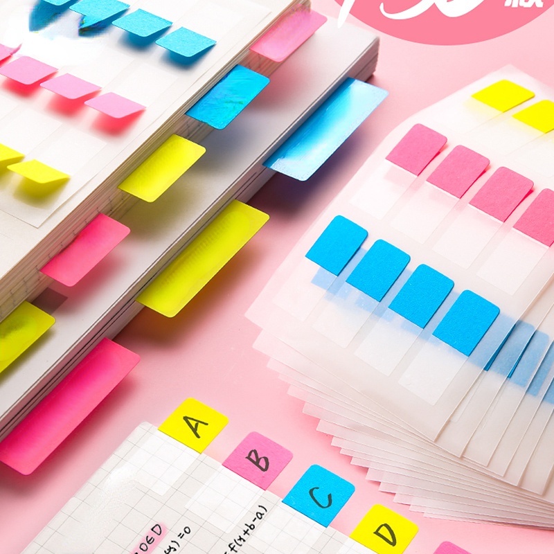 Plastic Index Sticker Category Labels Cute Sticky Notes Bookmark Self ...