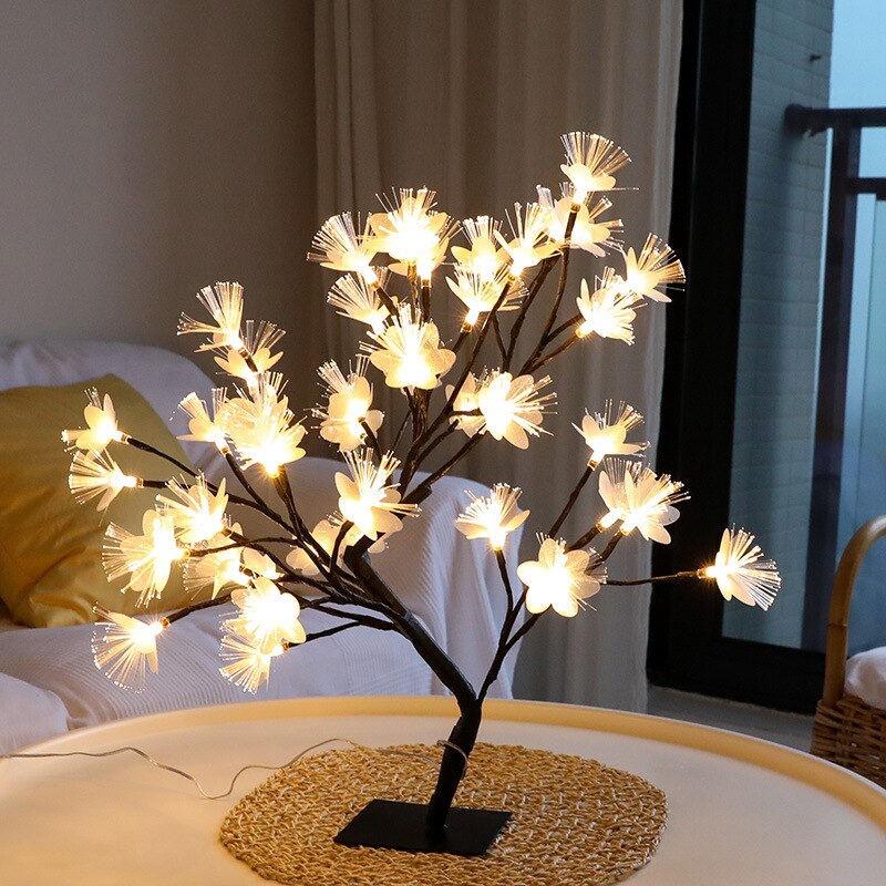 Usb Power Tree Light Christmas Atmosphere Lights Led Table Lamp Cherry ...