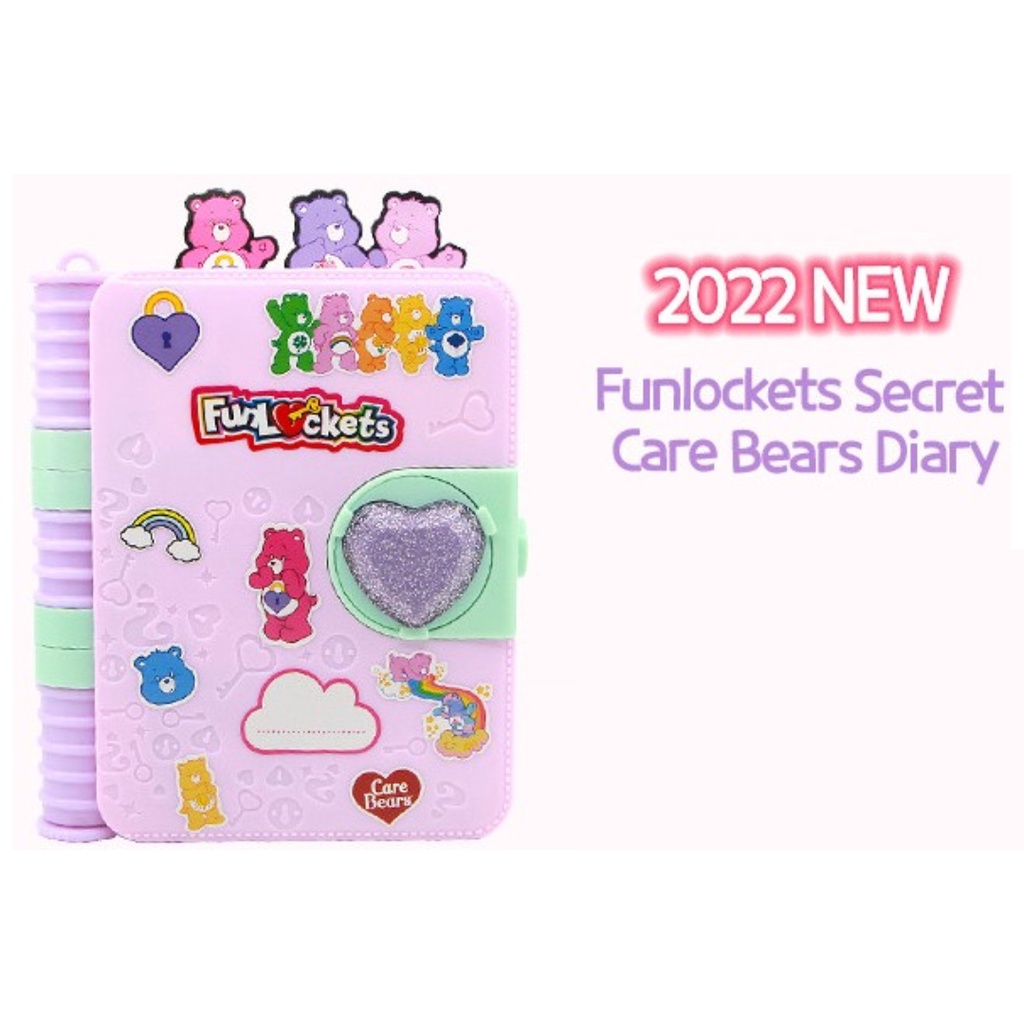 Funlockets new Secret Care Bears Diary Girl's Toy Treasure Box ...