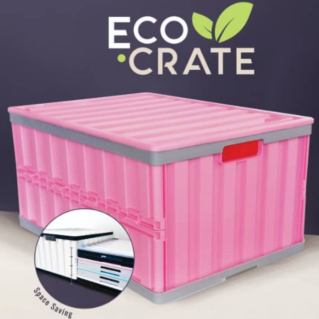 Eco Crate Foldable Stackable Magic Storage Box/Container Shopee Malaysia