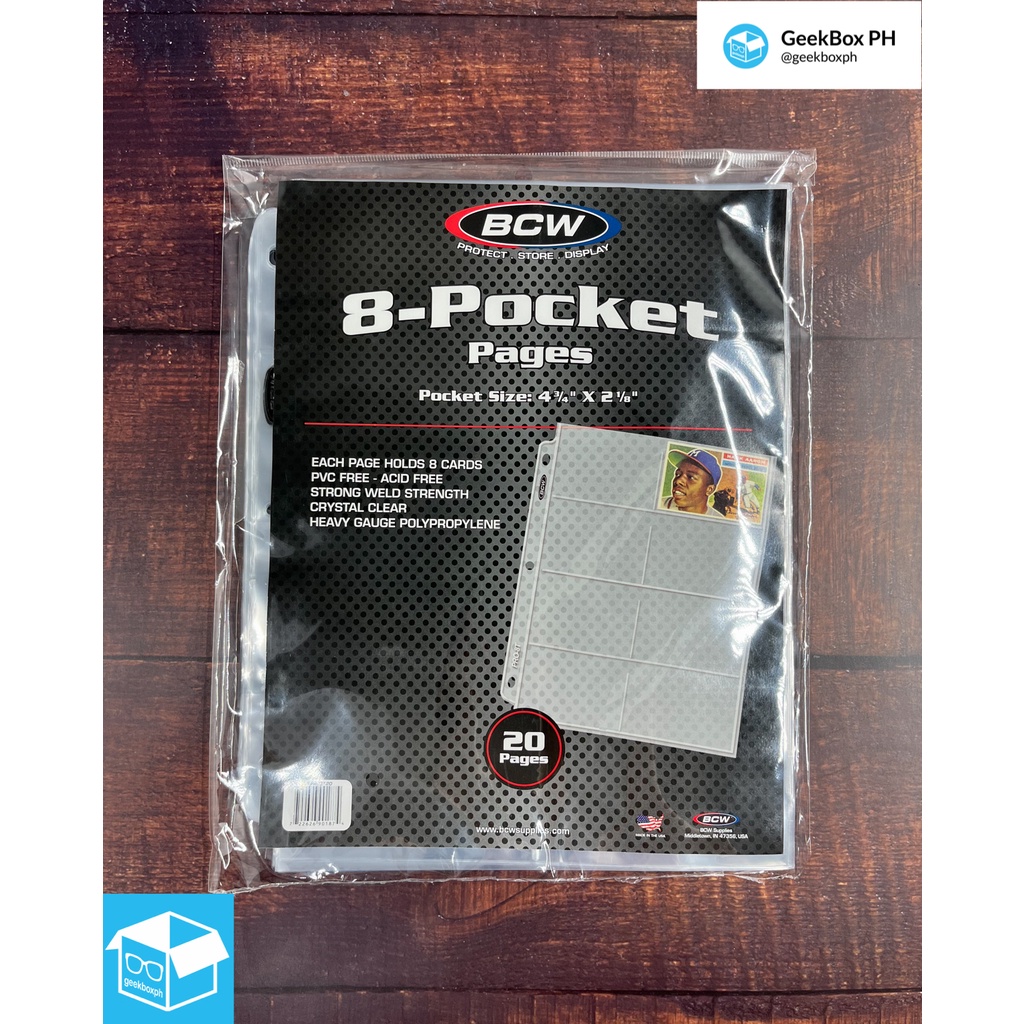 BCW Pro 3-Pocket Page (100 Ct. Box) - Baseball, Fuu00dfball