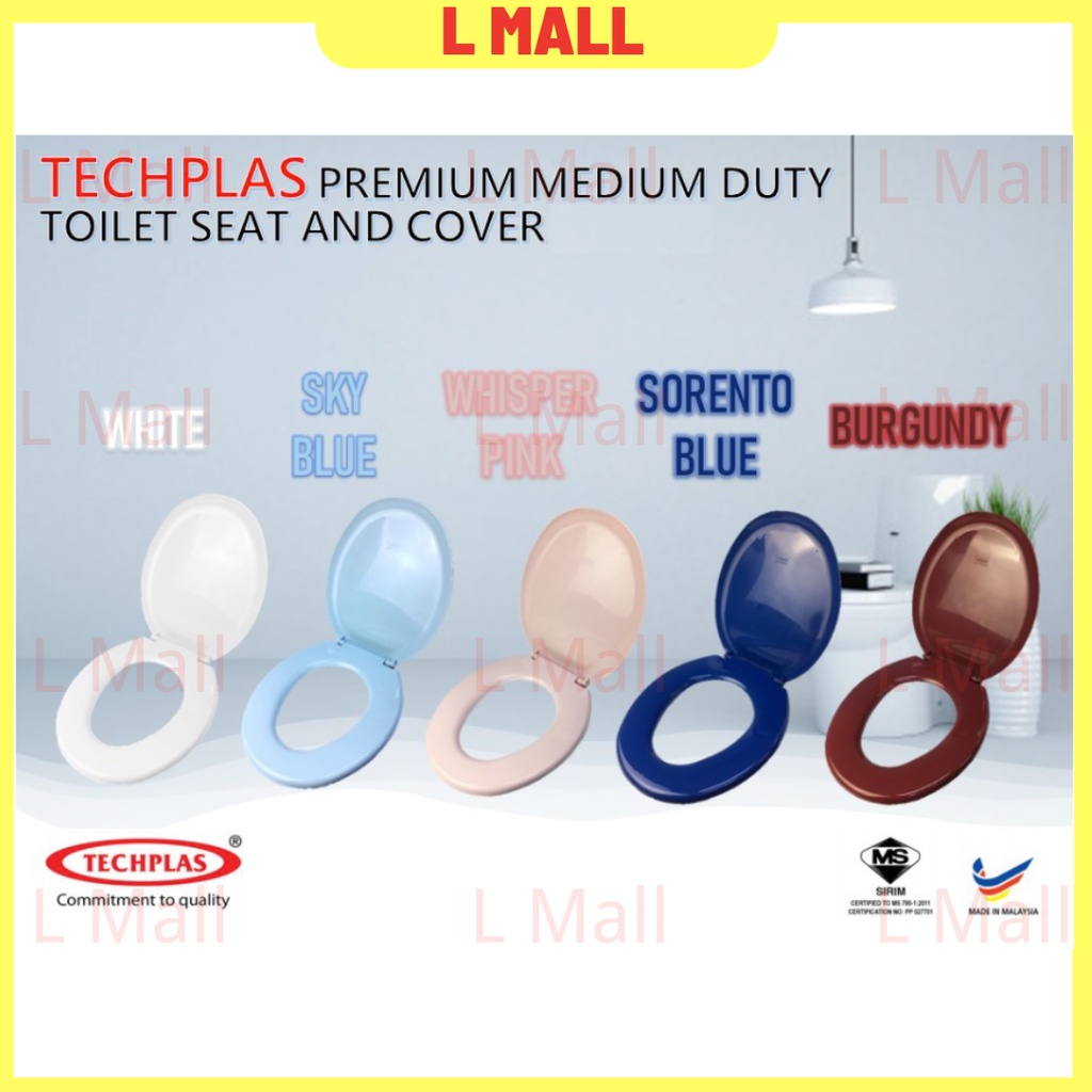 SEMENYIH BUATAN MALAYSIA ORIGINAL TECHPLAS MEDIUM DUTY TOILET SEAT ...