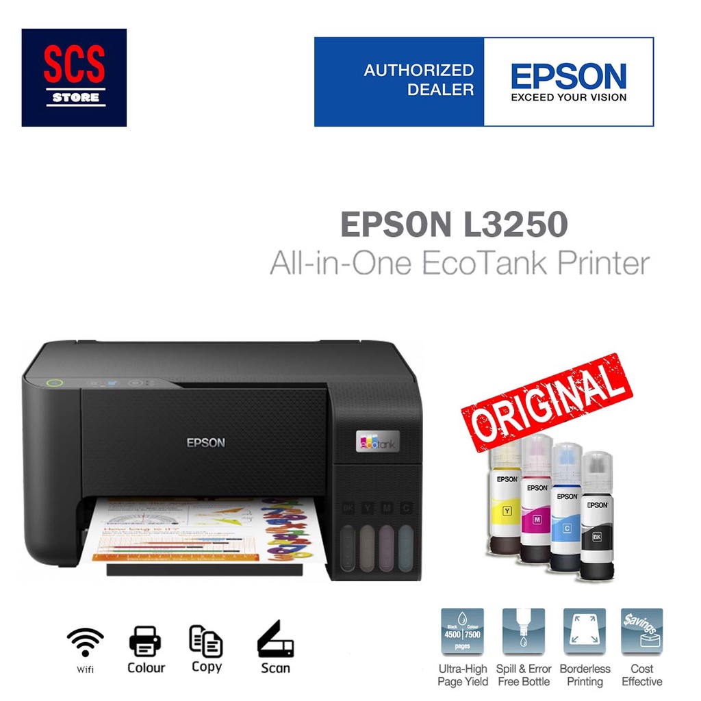 Epson L3250 Wi Fi All In One Eco Tank Printer Shopee Malaysia 5597