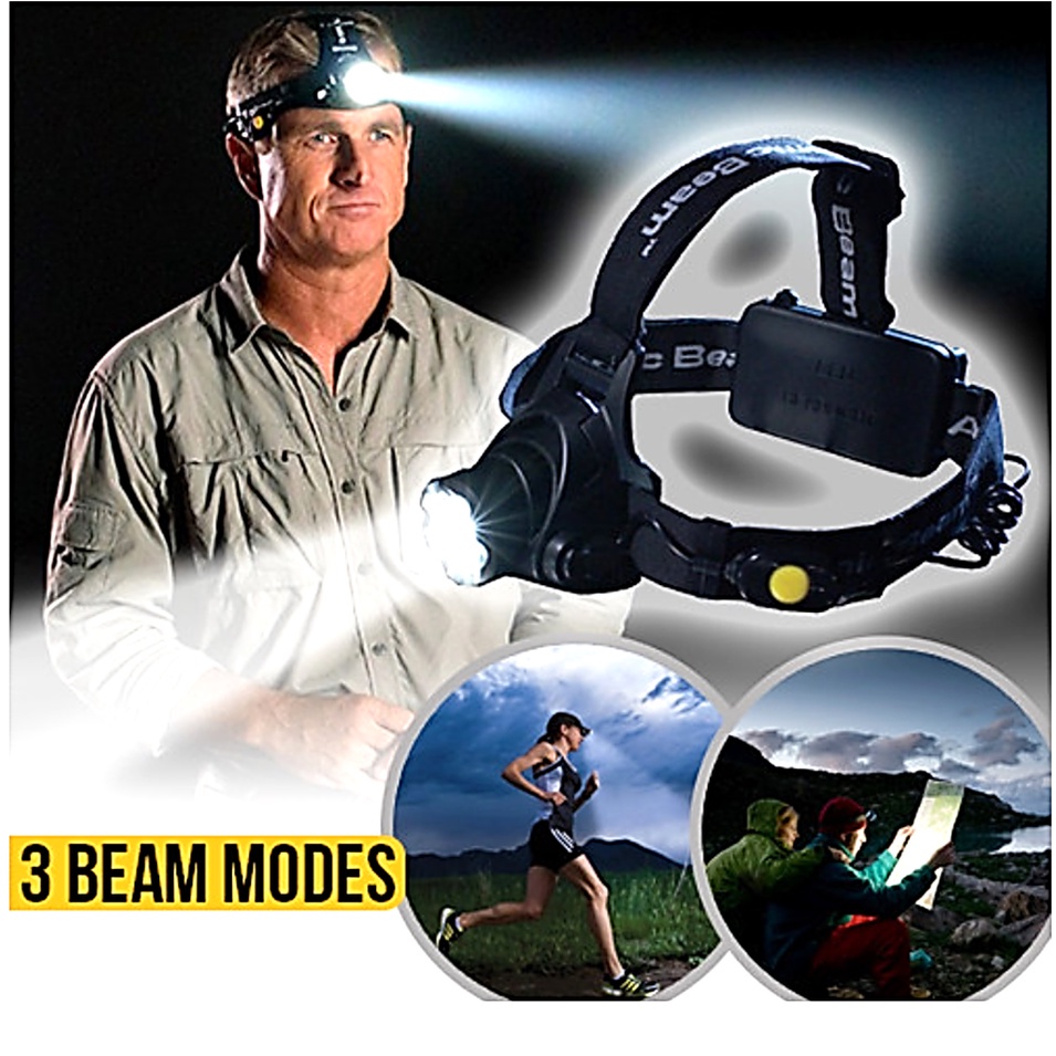 Atomic Beam Head light 40X Brighter Headlamp LED Torch Spotlight ...
