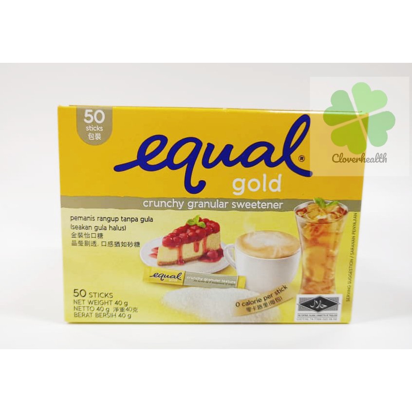 Equal Gold Crunchy Granular Sweetener 50 Sticks (Exp:02/2027) | Shopee ...