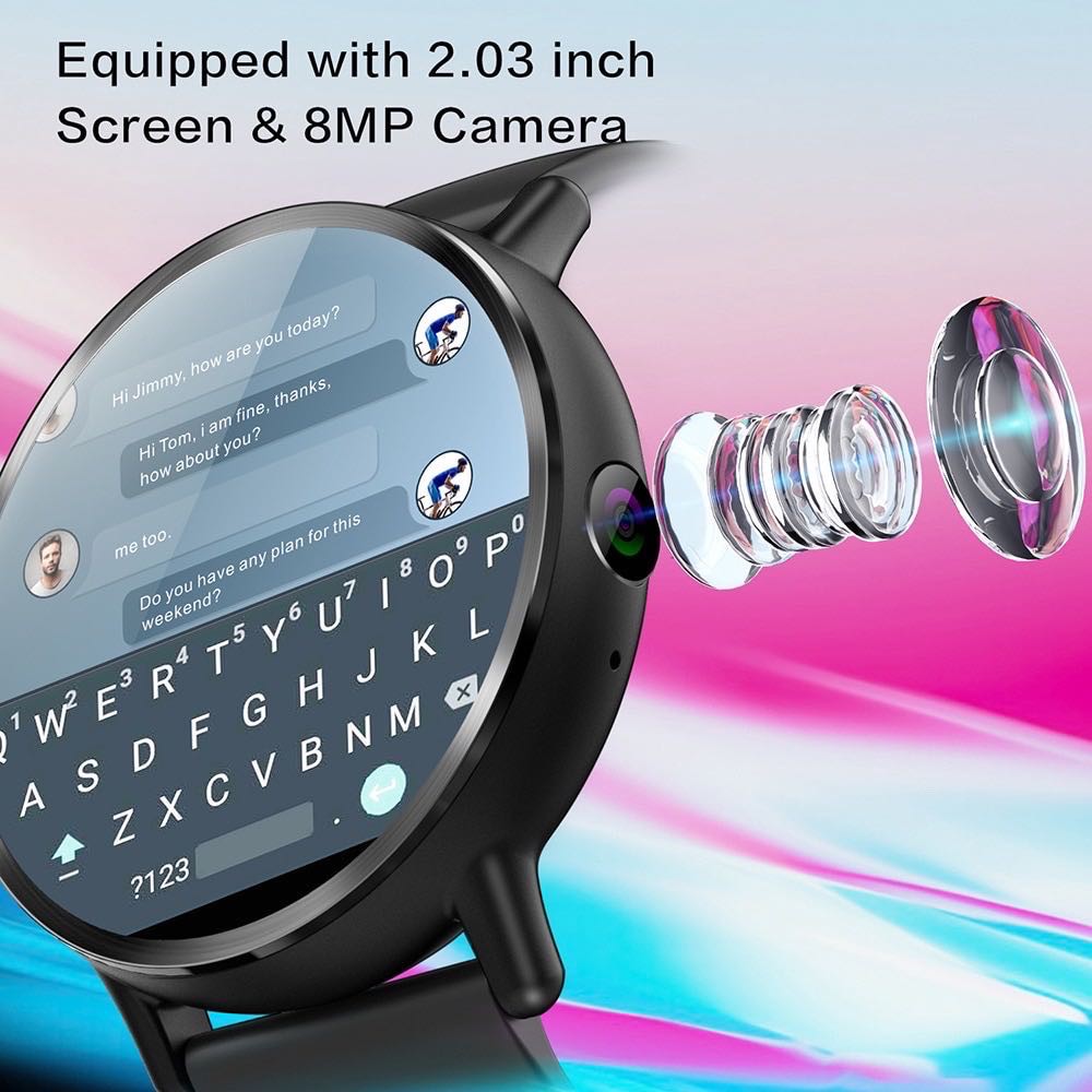 LEMFO LEMX 4G Smart Watch Android 7.1 Support GPS Sim WIFI 2.03 Inch Screen 8MP Camera Heart Rate LEMFO LEMX Smartwatch Shopee Malaysia