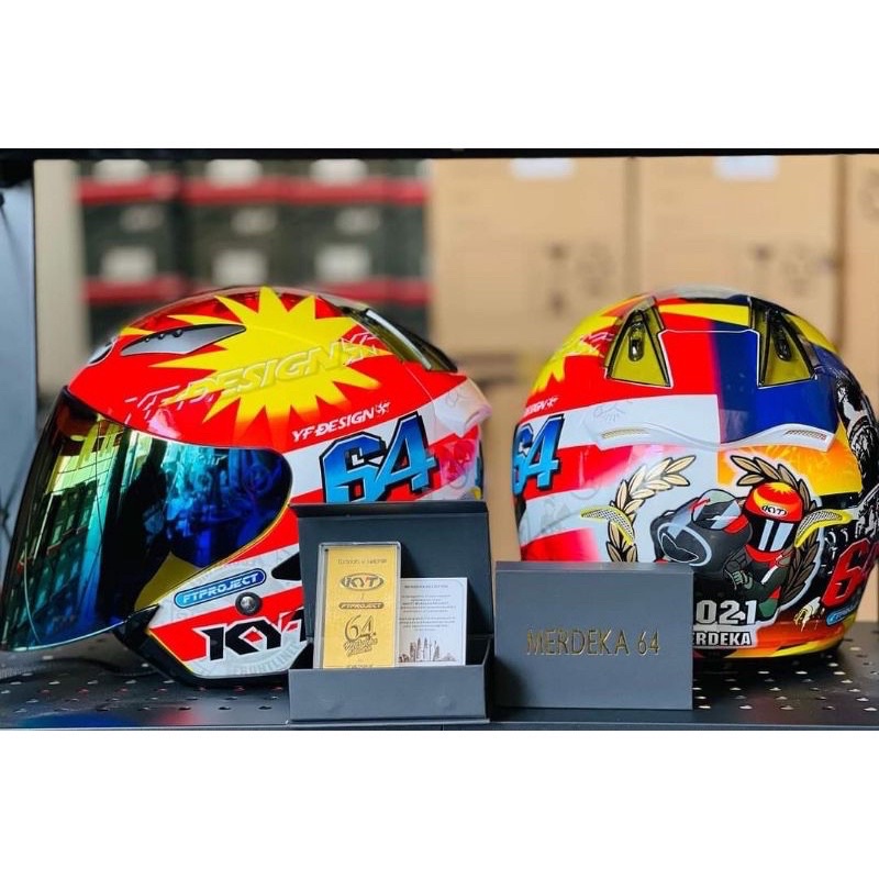 KYT HELMET KYT HELLCAT MERDEKA 64 LIMITED EDITION Shopee Malaysia