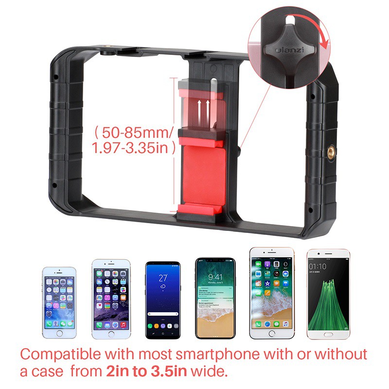 ULANZI U-Rig Pro Plastic Cage Phone Holder Vlog Mount Clip Smartphone ...