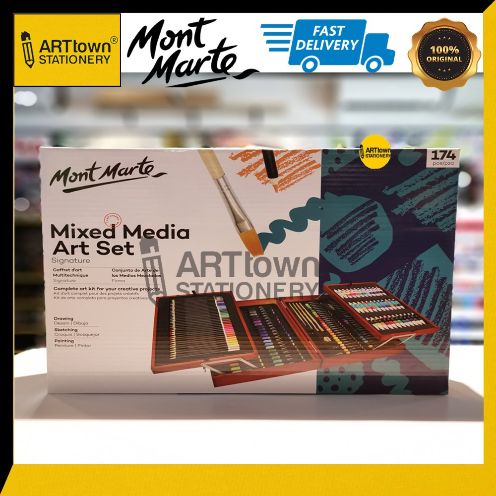 Mont Marte Mixed Media Art Signature Set 174pcs Shopee Malaysia